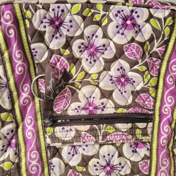 Vera Bradley Floral Crossbody Bag Quilted Cotton Adjustable Strap Zipper Pocket - Picture 3 of 7
